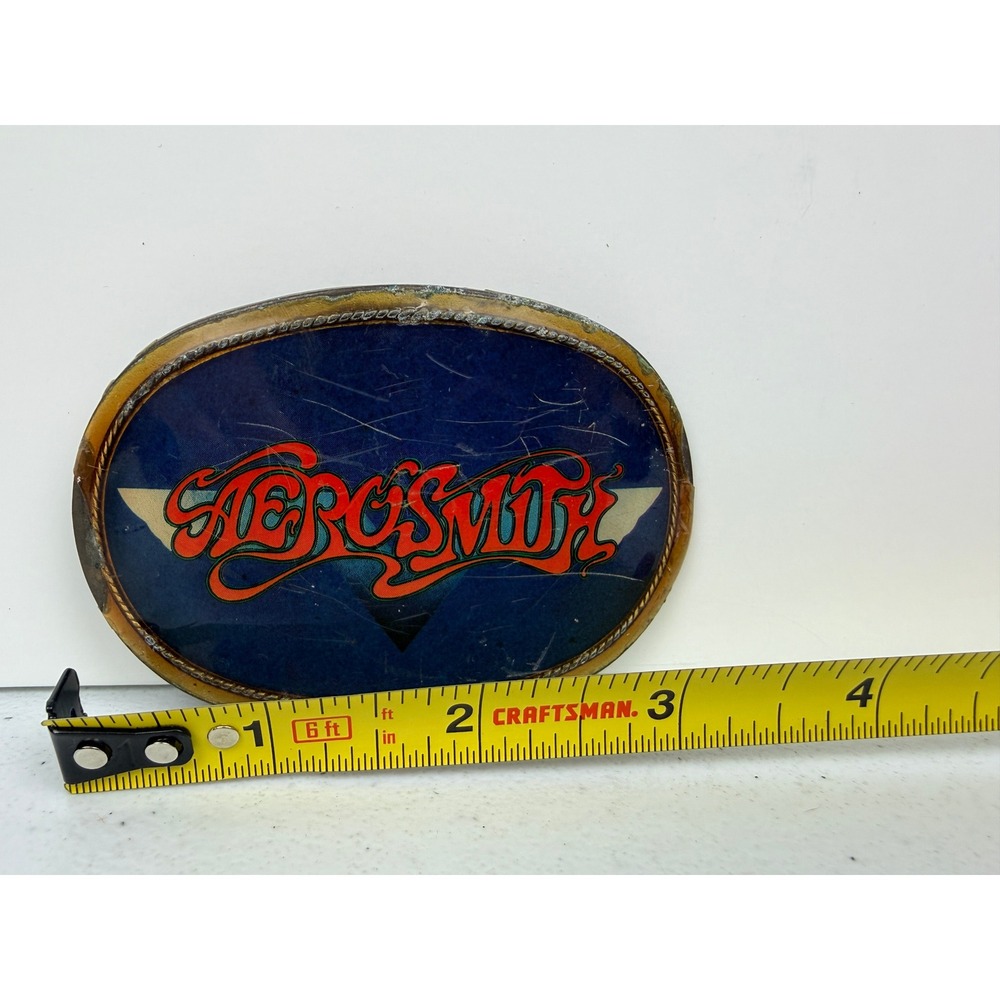 Vintage 1977 Aerosmith Belt Buckle Pacifica Rock Band Logo - Picture 6 of 7